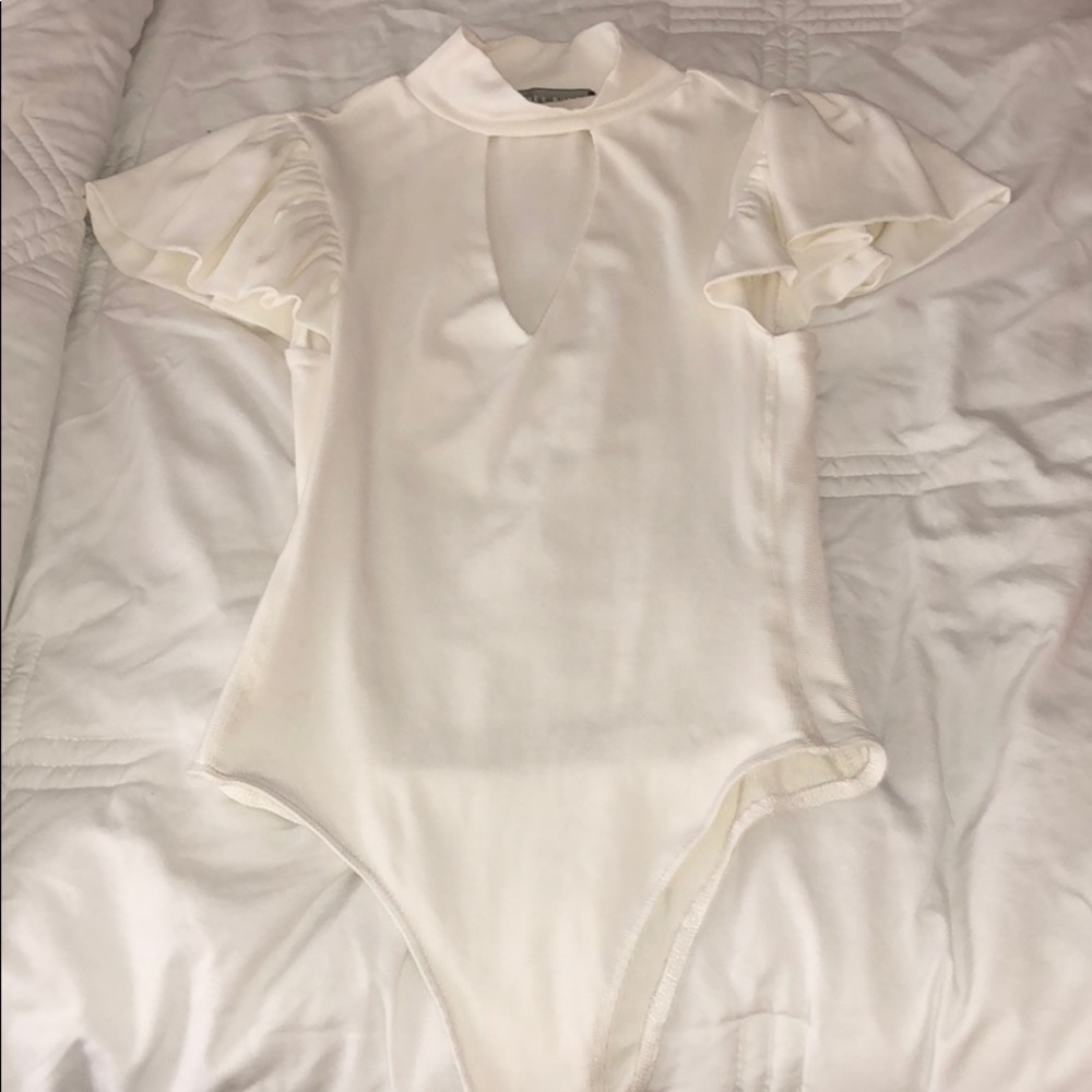 Cute white body suit